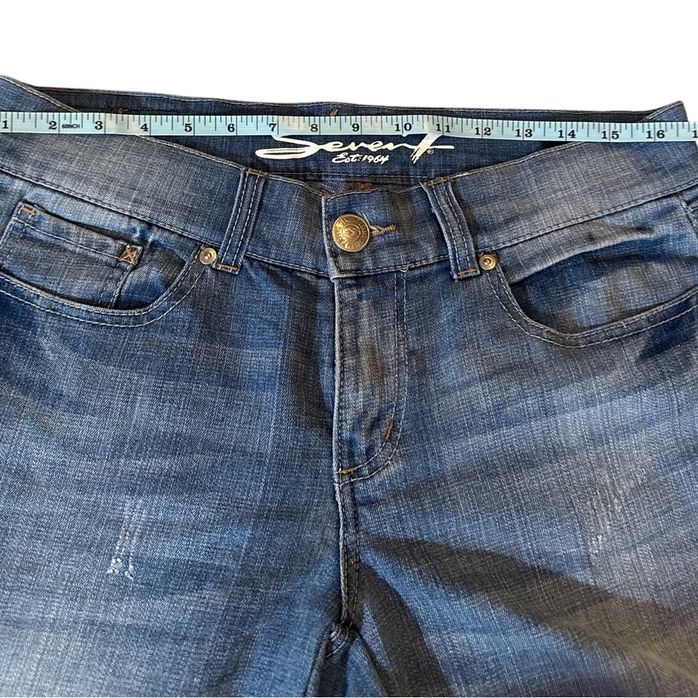 Seven7 Skinny Easy Fit Jeans Size 6 Medium Wash Stretch Denim - Picture 5 of 10